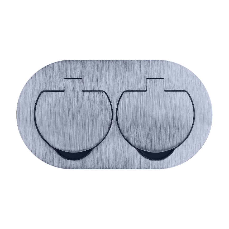 Spoljna ugradna podna dvostruka utičnica IP55 okrugla