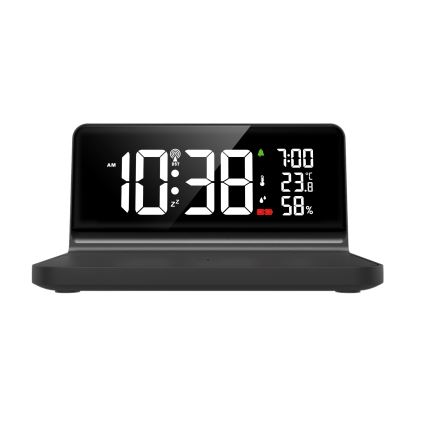 LED budilnik sa LCD ekranom i bežičnim Qi punjenjem LED/10W/230V