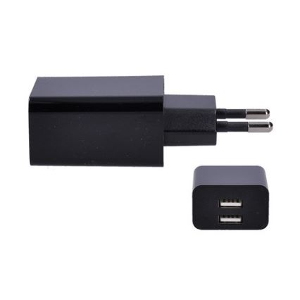 Adapter za punjenje 2x USB/3100 mA/230 V, crni