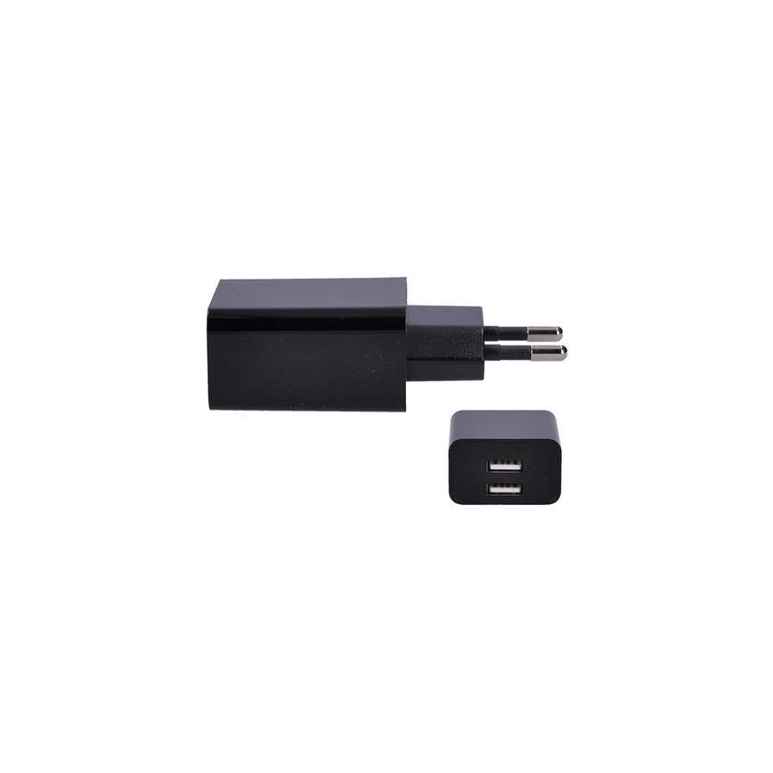 Adapter za punjenje 2x USB/3100 mA/230 V, crni
