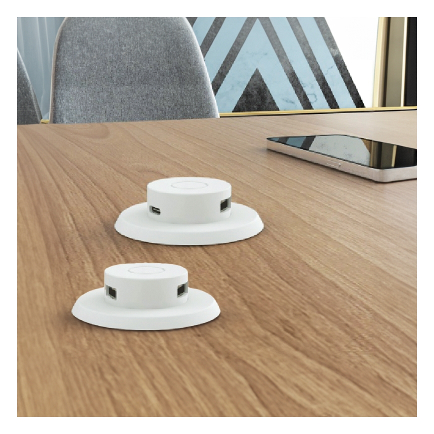 Ugradni USB punjač USB A+C beo