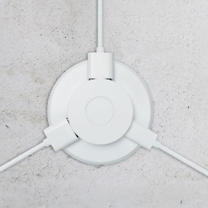 Ugradni USB punjač USB A+C beo