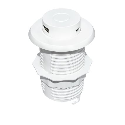 Ugradni USB punjač USB A+C beo