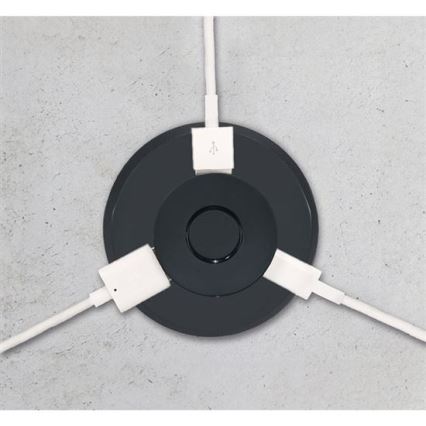Ugradni USB punjač (USB-A + USB-C), crni