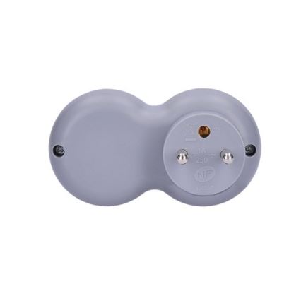 Razdelnik 2x 10A, belo-siv