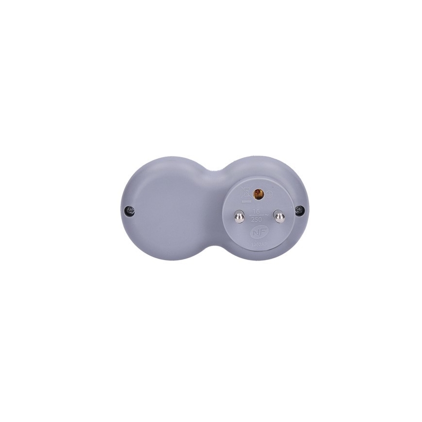 Razdelnik 2x 10A, belo-siv