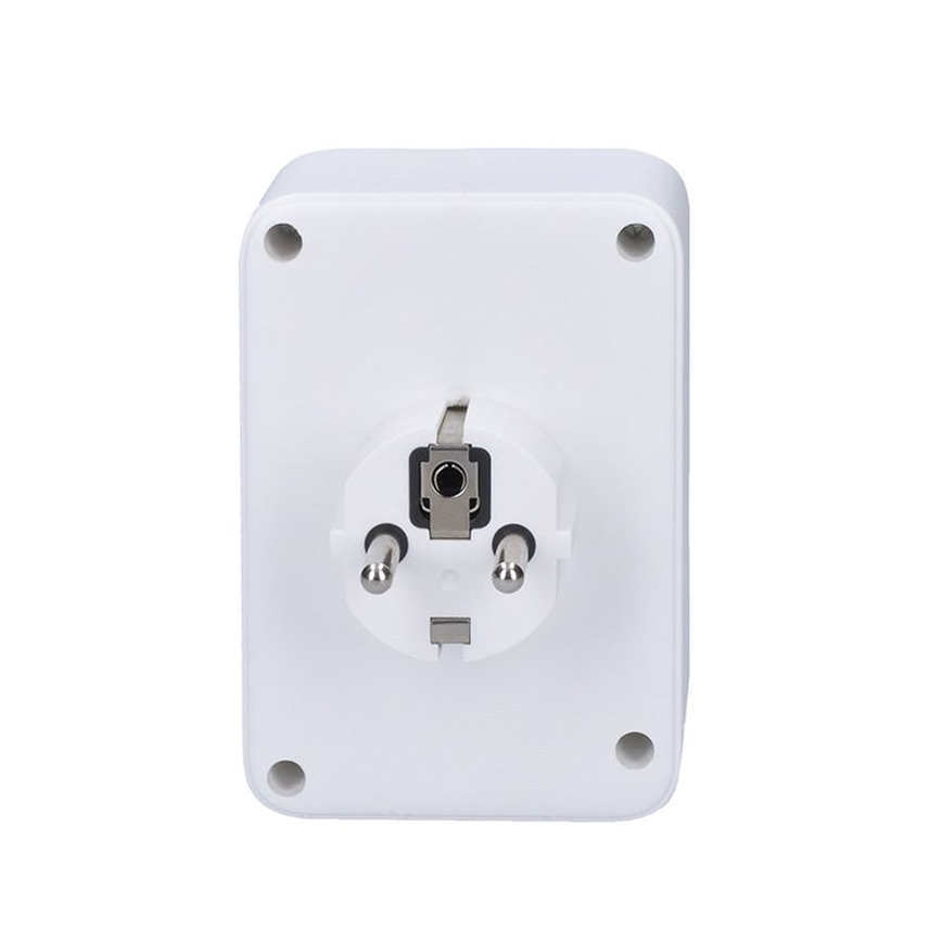 Razdelnik za utičnice 1x16A + 2x 2,5A sa 2x USB (A+C) punjačem, beo