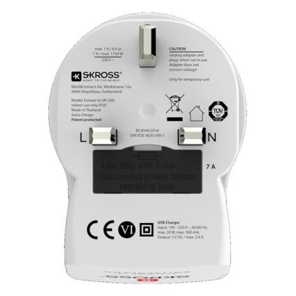 Putni adapter za UK 230V sa 2x USB portom