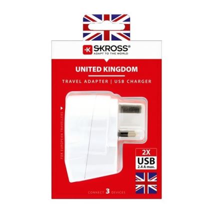 Putni adapter za UK 230V sa 2x USB portom