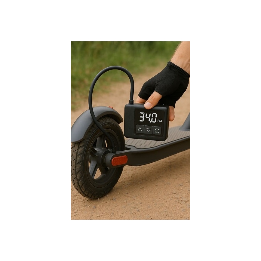 Digitalni džepni kompresor 500 mAh 5V, crni