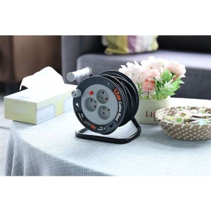 Produžni kabl na bubnu, 3 utičnice, 12 m