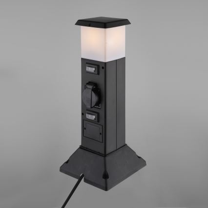 Spoljašnja lampa sa 2 grla, 1xE14/15W/230V, IP44, crna