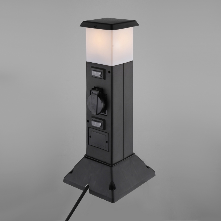 Spoljašnja lampa sa 2 grla, 1xE14/15W/230V, IP44, crna