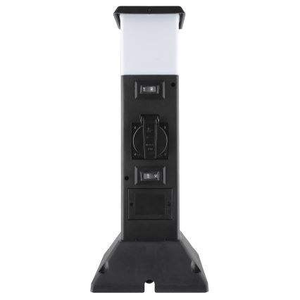 Spoljašnja lampa sa 2 grla, 1xE14/15W/230V, IP44, crna