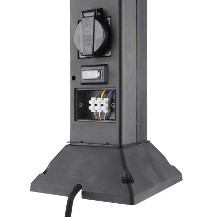 Spoljašnja lampa sa 2 grla, 1xE14/15W/230V, IP44, crna