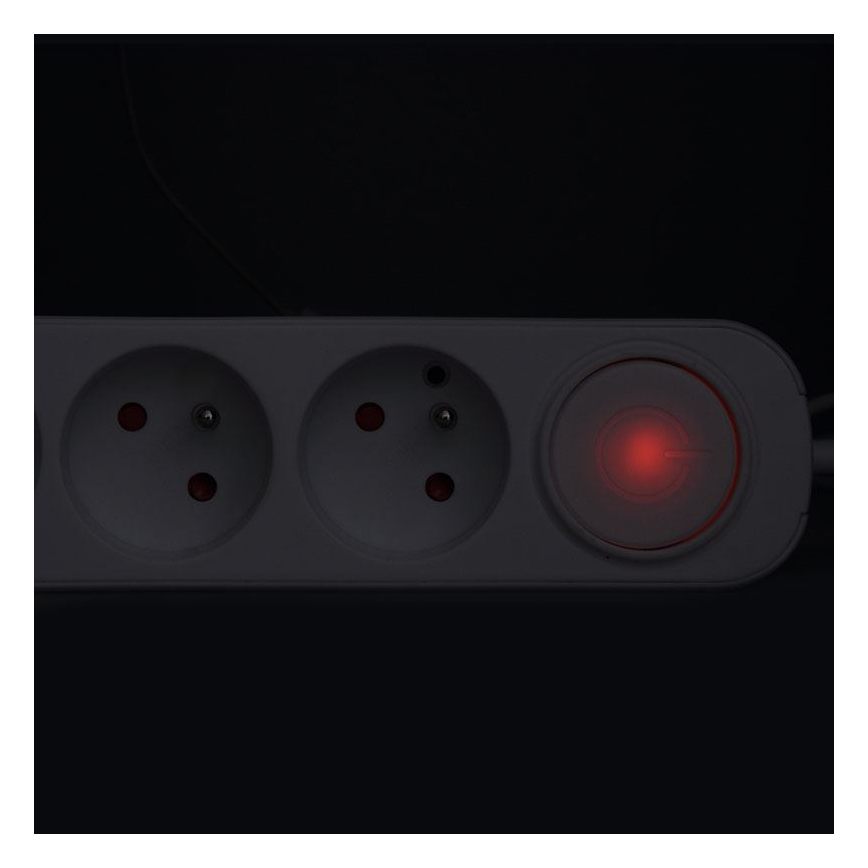 Produžni kabl 3 utičnice sa prekidačem i USB-A/USB-C punjenjem, 5 m