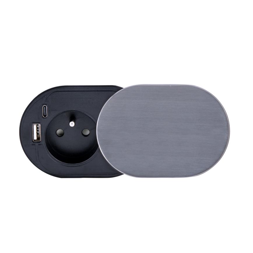 Ugradna utičnica 1Z + USB A+C