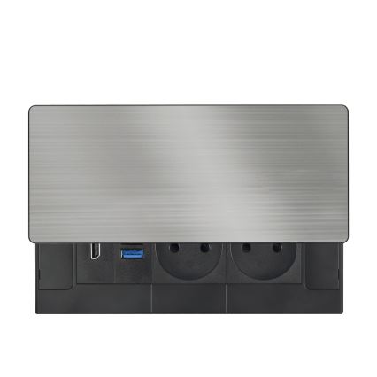 Ugradna utičnica 20W 2 utičnice + USB-A + USB-C + HDMI