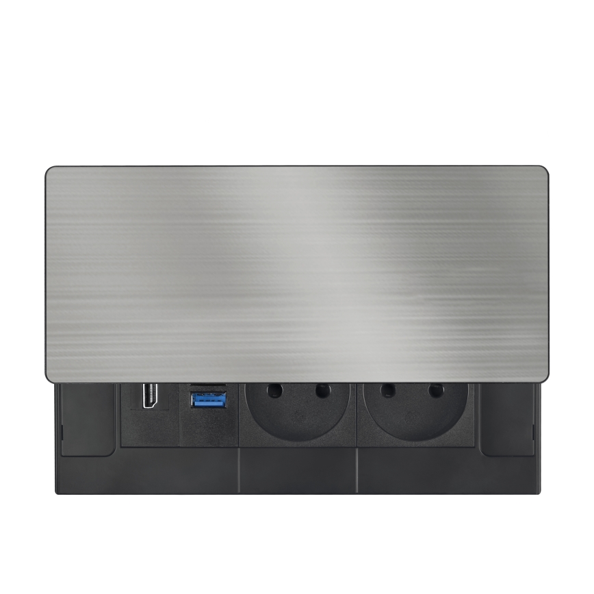 Ugradna utičnica 20W 2 utičnice + USB-A + USB-C + HDMI