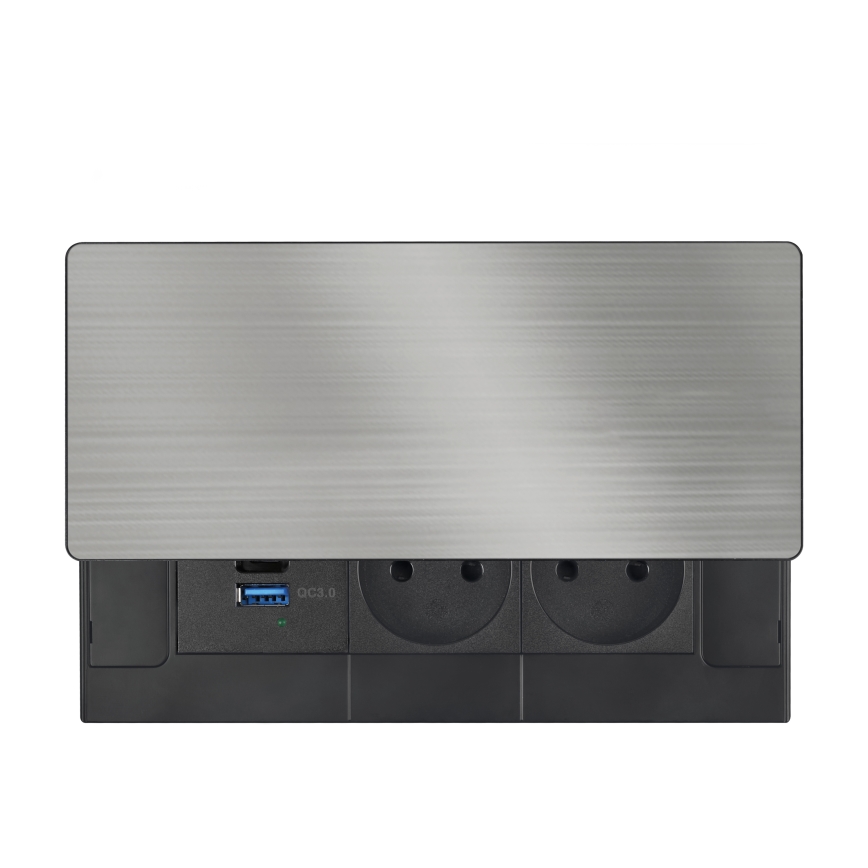 Ugradna utičnica 20W, 2x utičnica + USB-A + USB-C