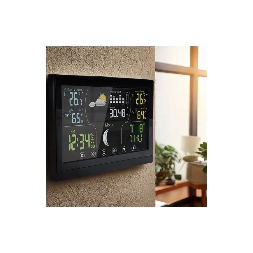 Meteostanica sa displejom u boji 5V/2xAAA crna