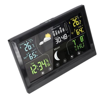 Meteostanica sa displejom u boji 5V/2xAAA crna
