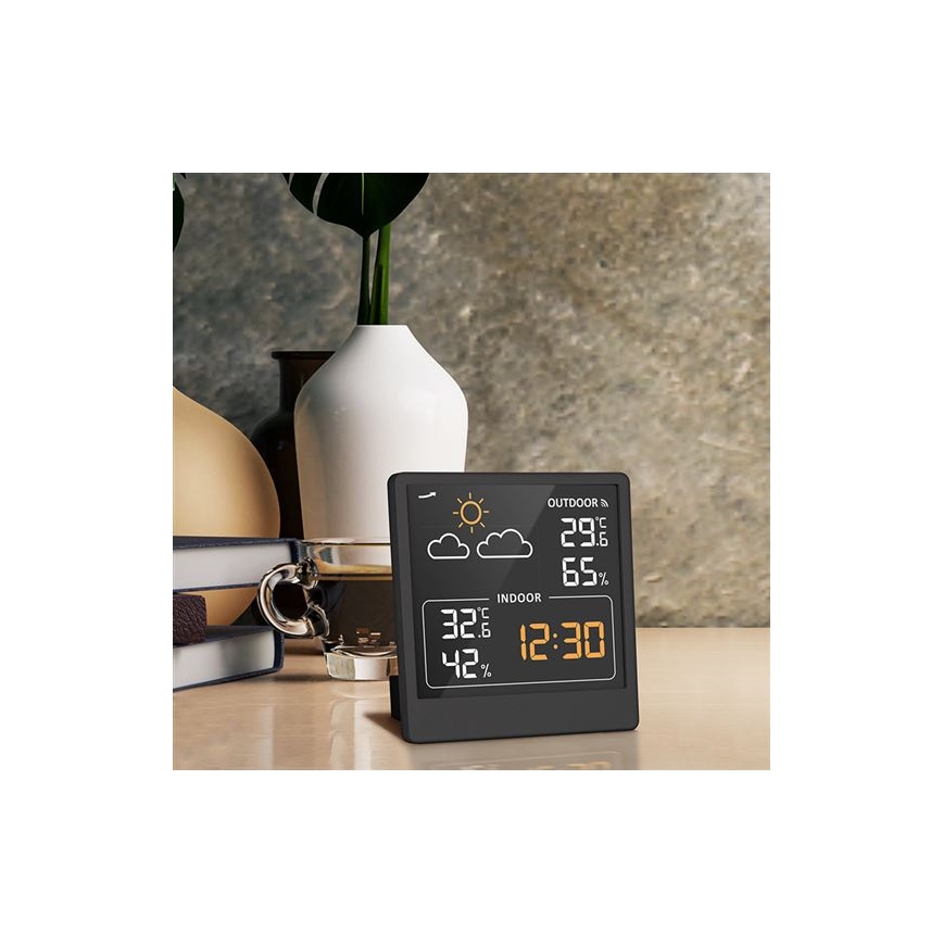 Digitalni termometar 5V/2xAAA + 2xAAA crna
