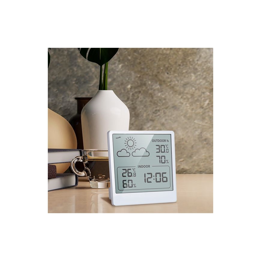 Digitalni termometar 5V/2xAAA + 2xAAA, beo