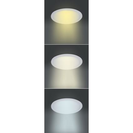 LED ugradna svetiljka LED/12W/230V 3000/4000/6000K, prečnik 17 cm, bela