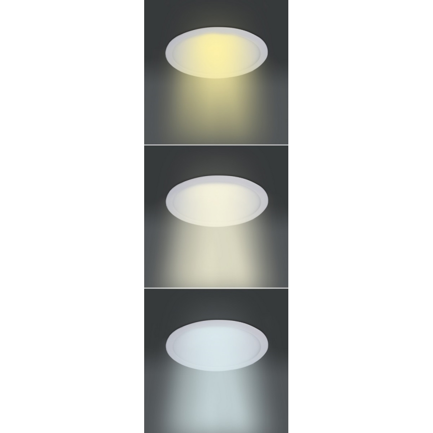 LED ugradna svetiljka LED/12W/230V 3000/4000/6000K, prečnik 17 cm, bela