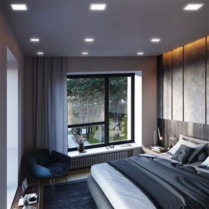 LED ugradno svetlo LED/12W/230V 3000/4000/6000K 17x17 cm belo