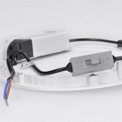 LED ugradna svetiljka LED/18W/230V 3000/4000/6000K prečnik 22,5 cm bela