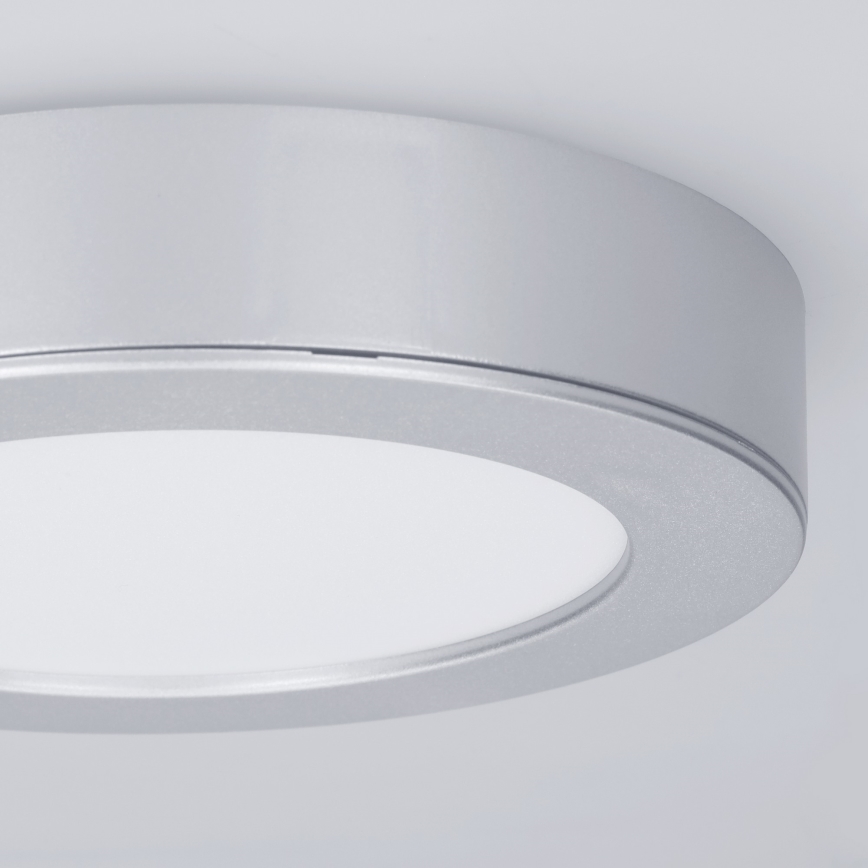 LED nadgradni/ugradni panel 2u1 LED/12W/230V 3000/4000/6000K prečnik 17 cm IP54 srebrni