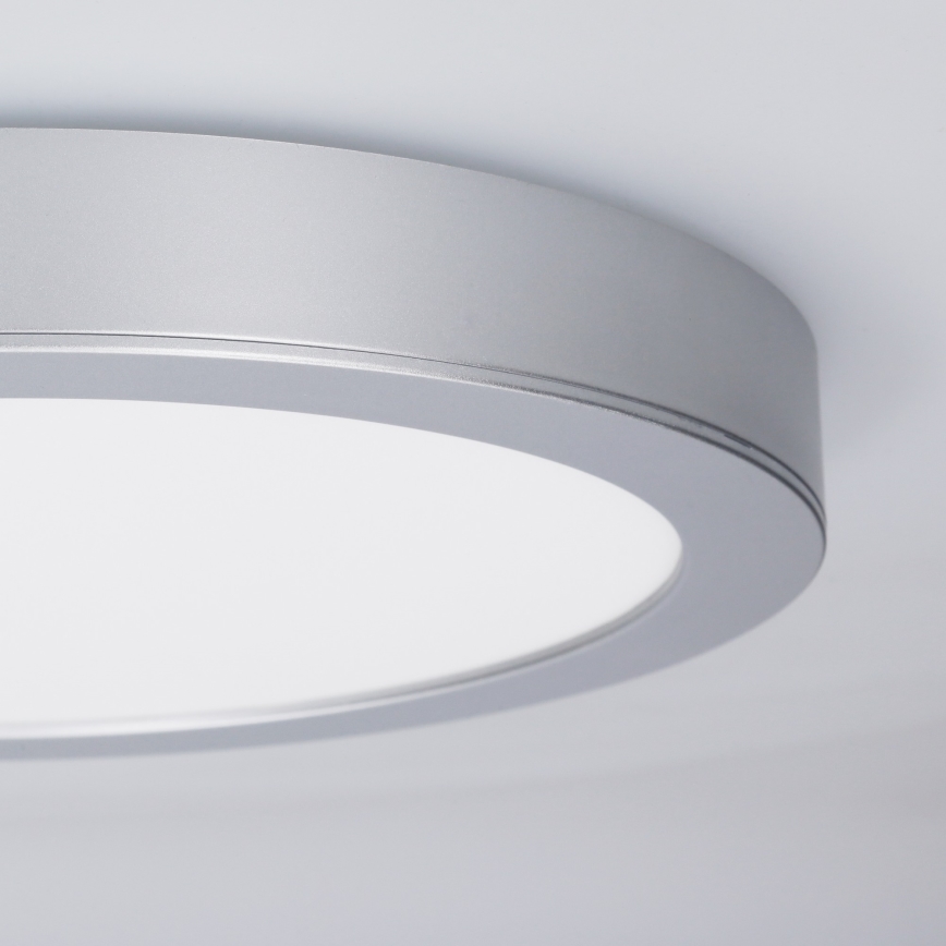 LED površinski/ugradni panel 2 u 1 18W/230V 3000/4000/6000K prečnik 22,5 cm IP54 srebran