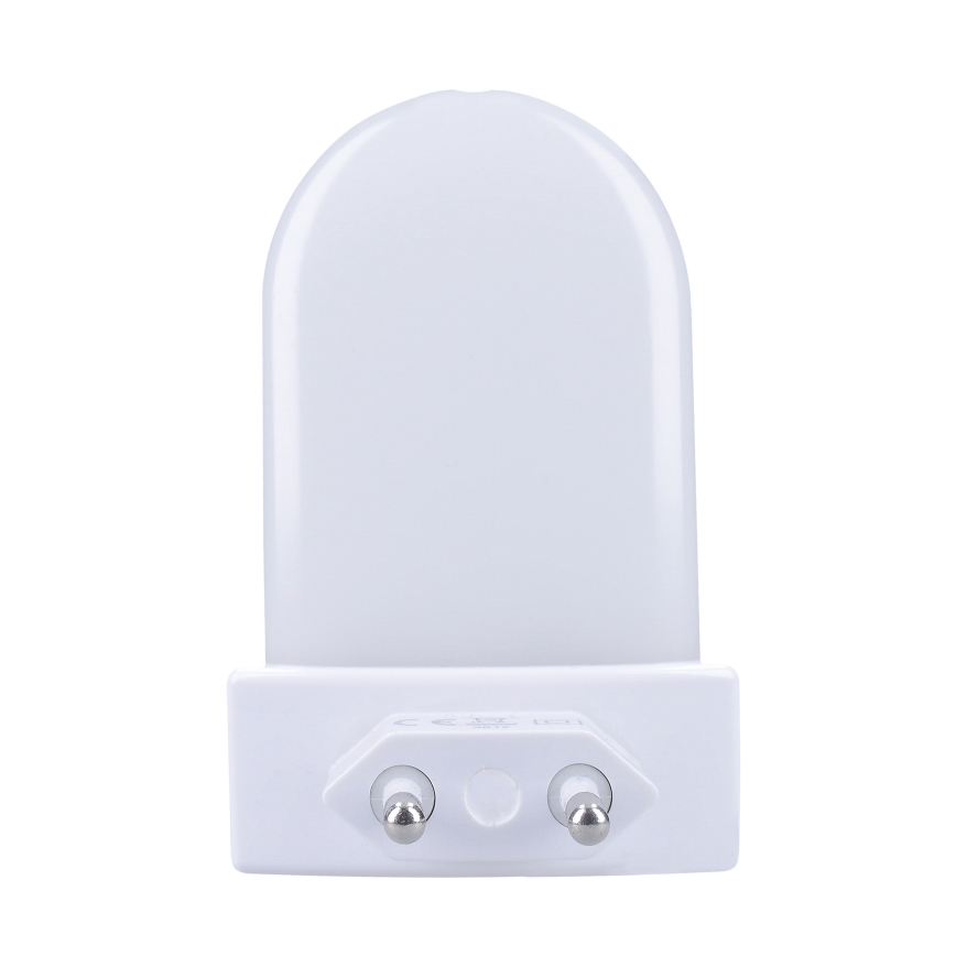 LED RGB orijentaciono svetlo sa senzorom za sumrak za utičnicu LED/0,5W/230V