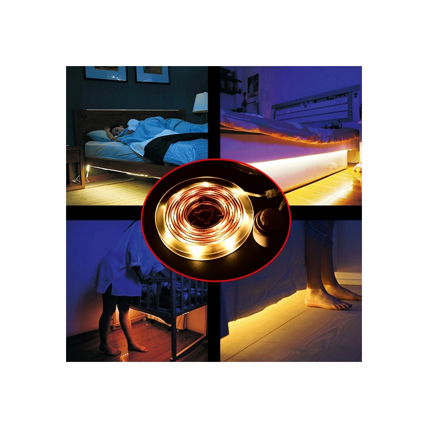 LED traka sa senzorom 4xAAA 3000K 1m