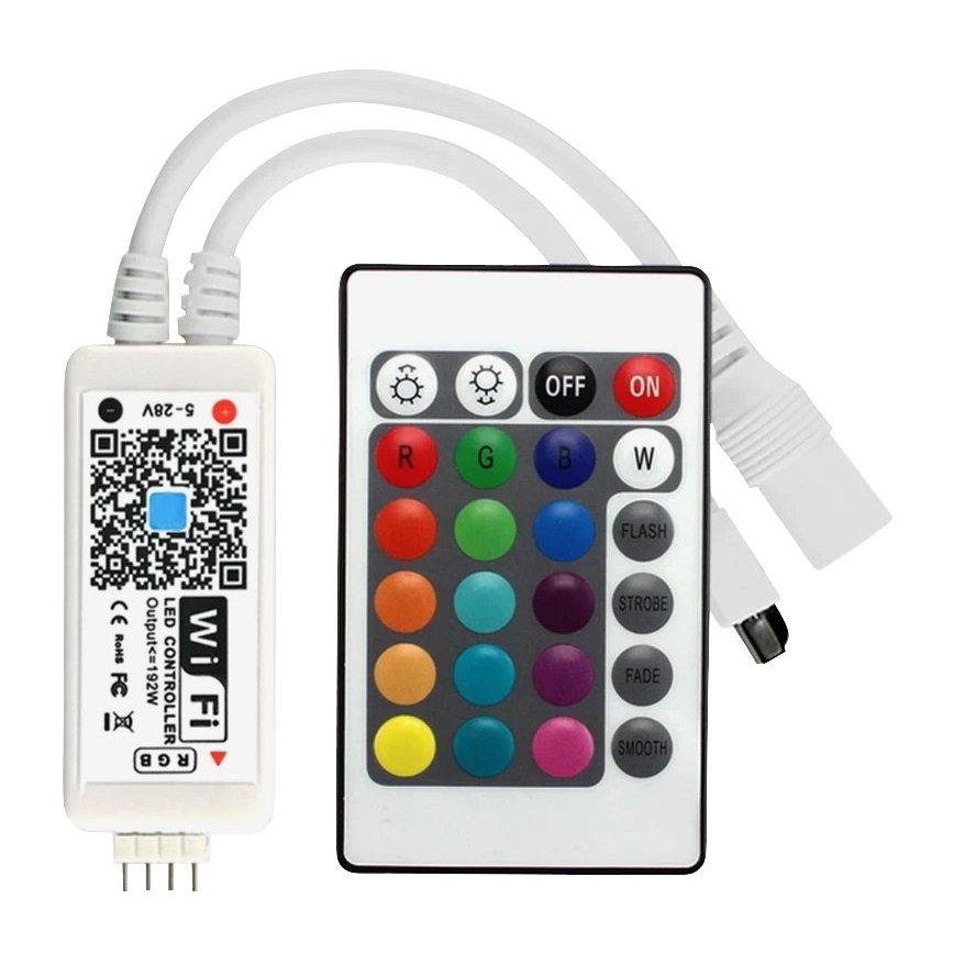 RGB LED prigušiva traka LED/20W/230V 5m IP65 Tuya + daljinski upravljač