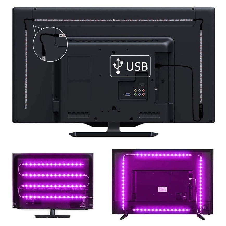 LED RGB prigušiva traka za TV LED/6W/5V Wi-Fi Tuya + daljinski upravljač 0,5m