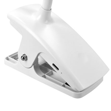 LED prigušiva fleksibilna punjiva stona lampa sa stezaljkom LED/2W/1800 mAh 3000/4000/6500K bela