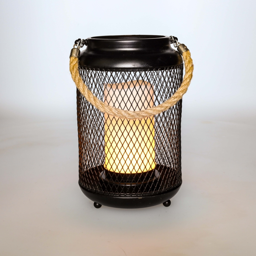 LED dekorativna stona lampa LED/3xAA crna