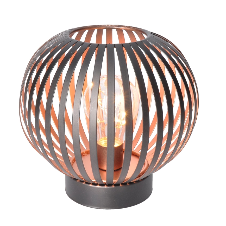 LED dekorativna stona lampa LED/3xAA crna/bakrena