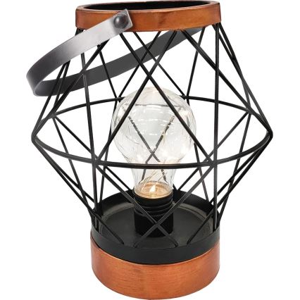 LED dekorativna stona lampa LED/3xAA crna/bakarna