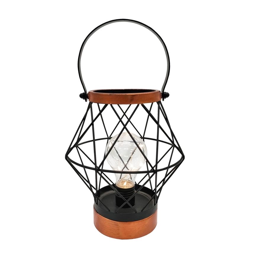 LED dekorativna stona lampa LED/3xAA crna/bakarna