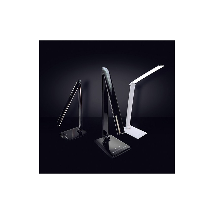 LED stona lampa, prigušiva, USB konektor, LED/12W/230V, crna