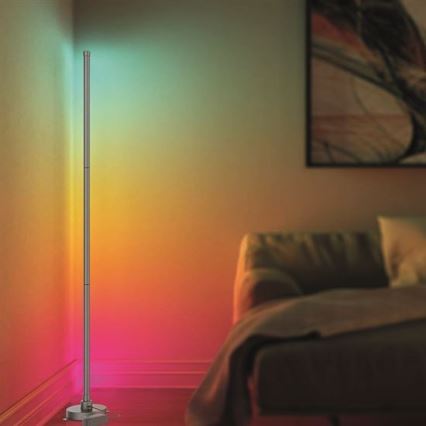 LED RGB prigušiva podna lampa RAINBOW LED/18W/230V Wi-Fi Tuya + daljinsko upravljanje