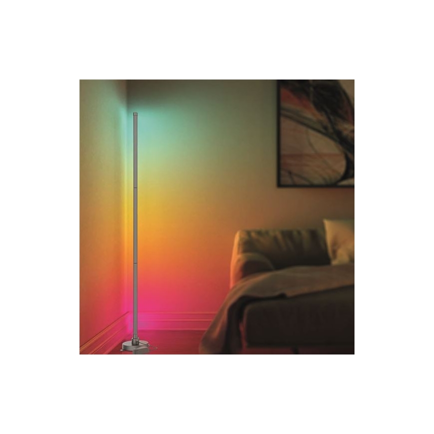 LED RGB prigušiva podna lampa RAINBOW LED/18W/230V Wi-Fi Tuya + daljinsko upravljanje