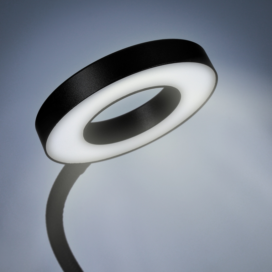 LED prigušiva stona lampa sa klipsom LED/8W/230V 3000/4000/5000K crna