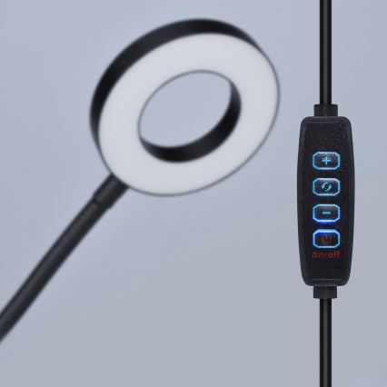 LED prigušiva stona lampa sa klipsom LED/8W/230V 3000/4000/5000K crna