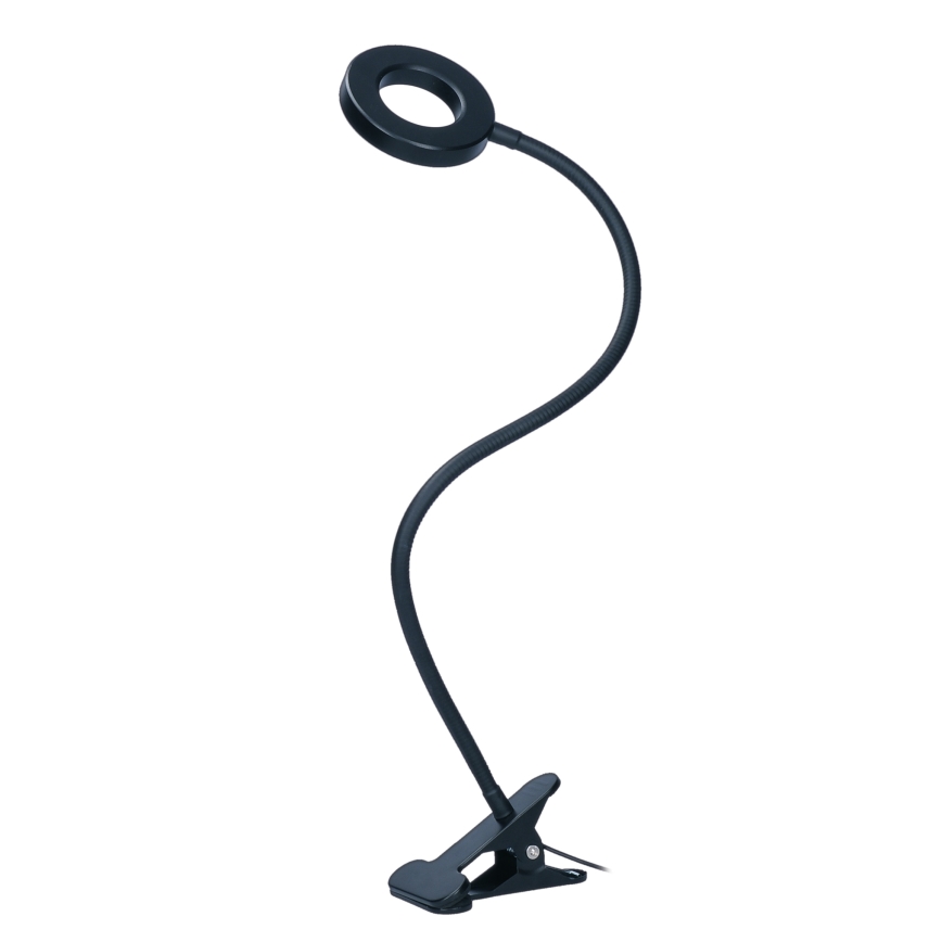 LED prigušiva stona lampa sa klipsom LED/8W/230V 3000/4000/5000K crna