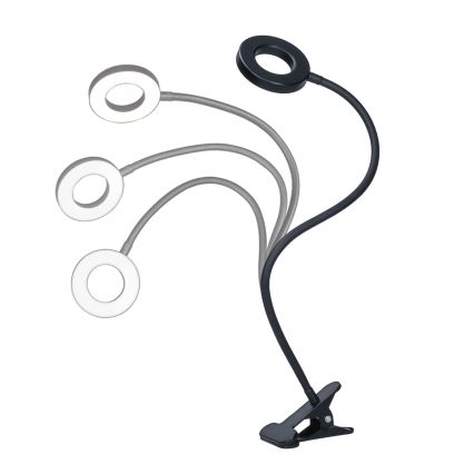 LED prigušiva stona lampa sa klipsom LED/8W/230V 3000/4000/5000K crna